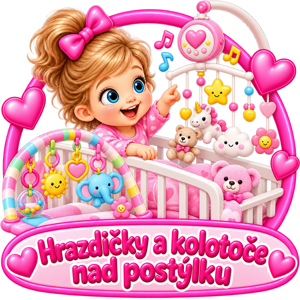 Hrazdičky a kolotoče nad postýlku
