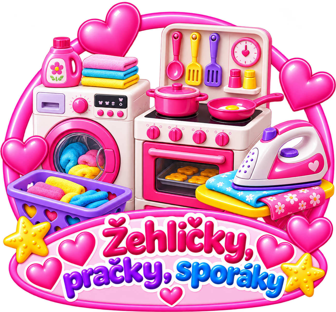 Žehličky, pračky, sporáky...
