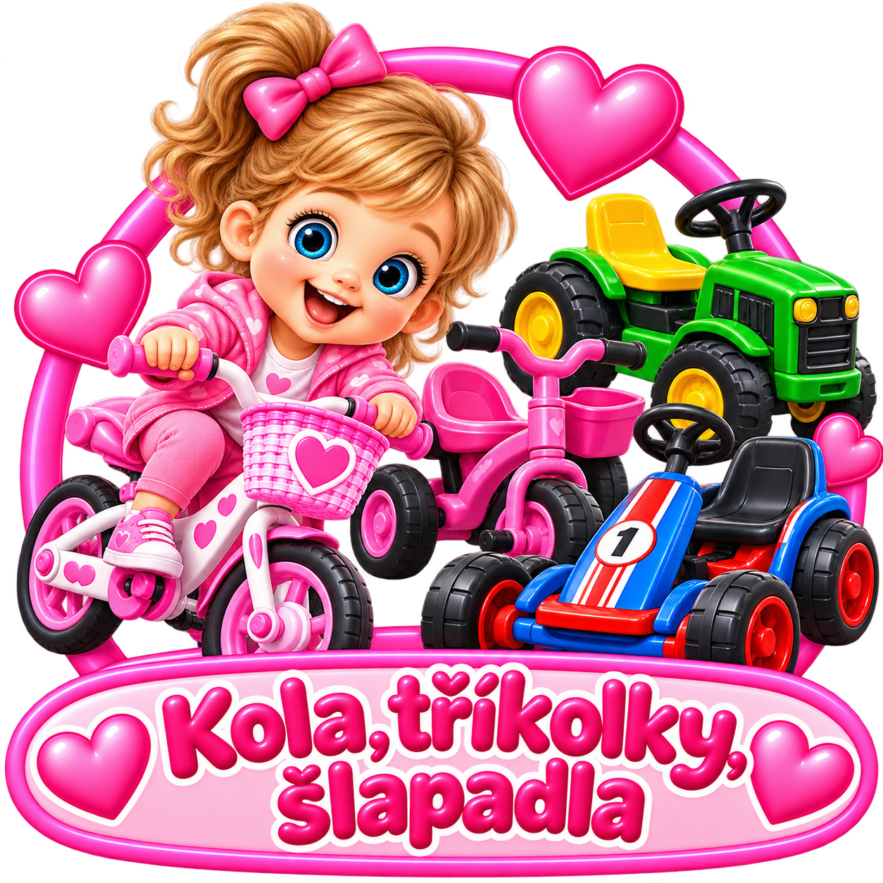 Kola, tříkolky, šlapadla