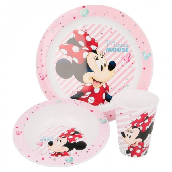 DĚTSKÝ JÍDELNÍ 3-DÍLNÝ SET MIKRO MINNIE MOUSE > varianta 88499