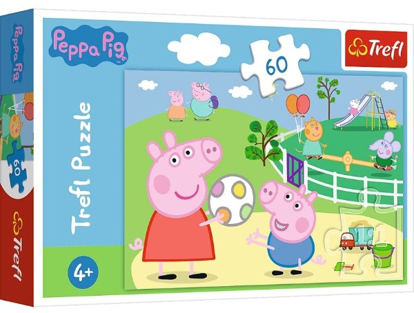 PUZZLE PRASÁTKO PEPPA PIG ZÁBAVA S PŘÁTELI 60 dílků > varianta 17356