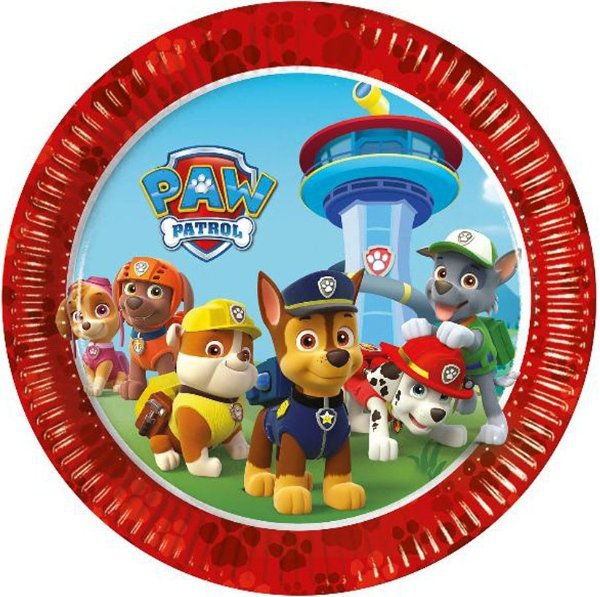 PARTY TALÍŘE PAW PATROL-SADA 8 Ks > varianta Výprodej-poslední kusy