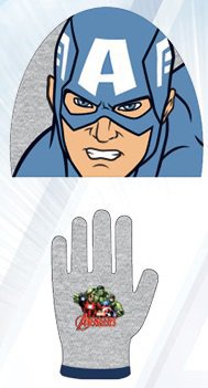 ČEPICE A RUKAVICE AVENGERS uni velikost