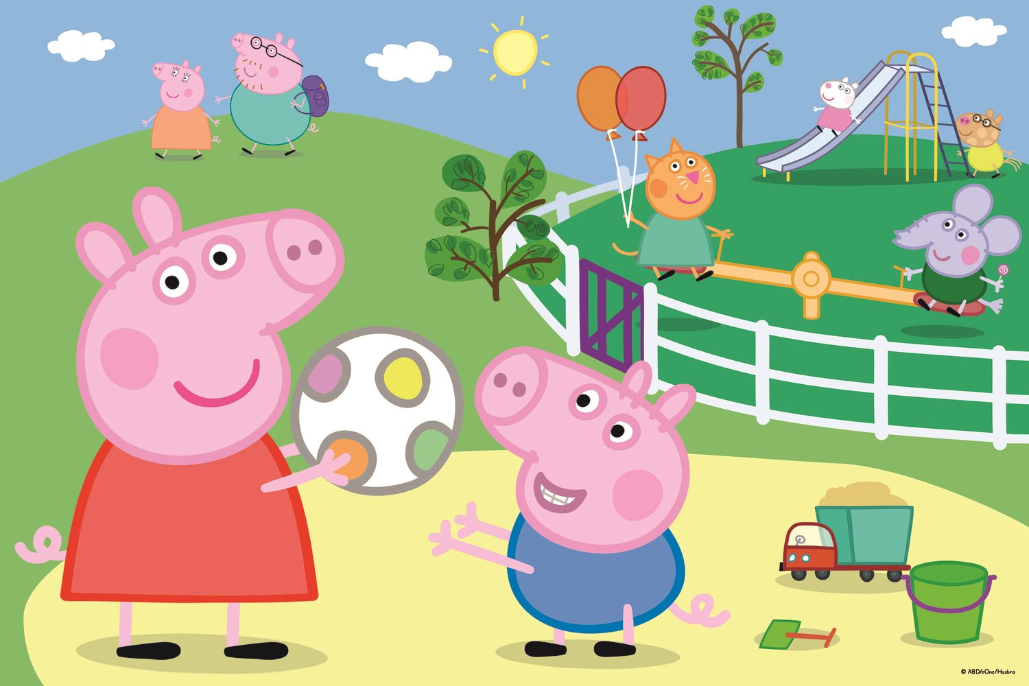 PUZZLE Prasátko Peppa: Zábava s přáteli 60 dílků