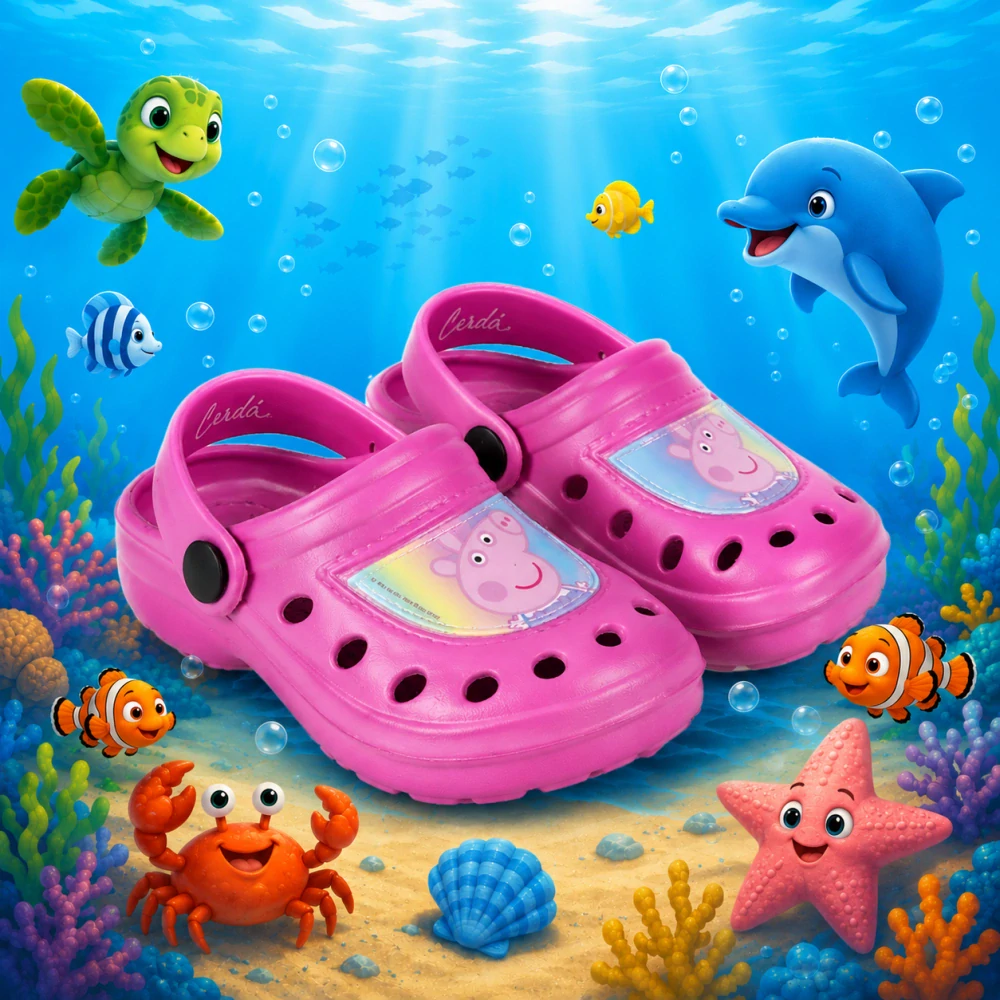 CLOG SANDÁLE PEPPA PIG Tmavě růžová