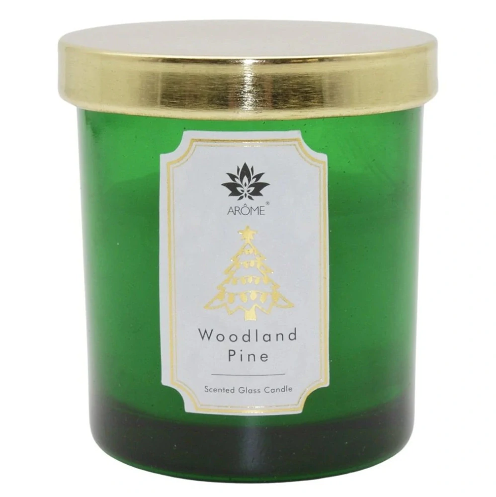 LUXUSNÍ SVÍČKA VE SKLE s víčkem Woodland Pine 125g