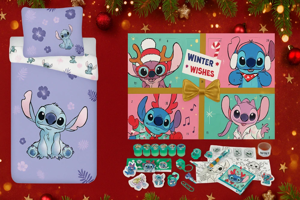 ZVÝHODNĚNÁ SADA POVLEČENÍ A ADVENTNÍ KALENDÁŘ STITCH
