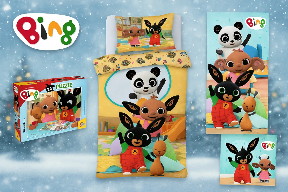 SADA ZAJÍČEK BING 3 KS POVLEČENÍ,OSUŠKA,PUZZLE