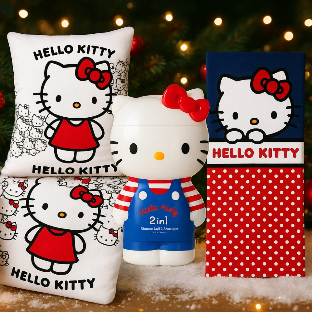 ZVÝHODNĚNÁ SADA HELLO KITTY POVLEČENÍ,OSUŠKA,2D 2v1 sprchový gel a šampon 400 ml