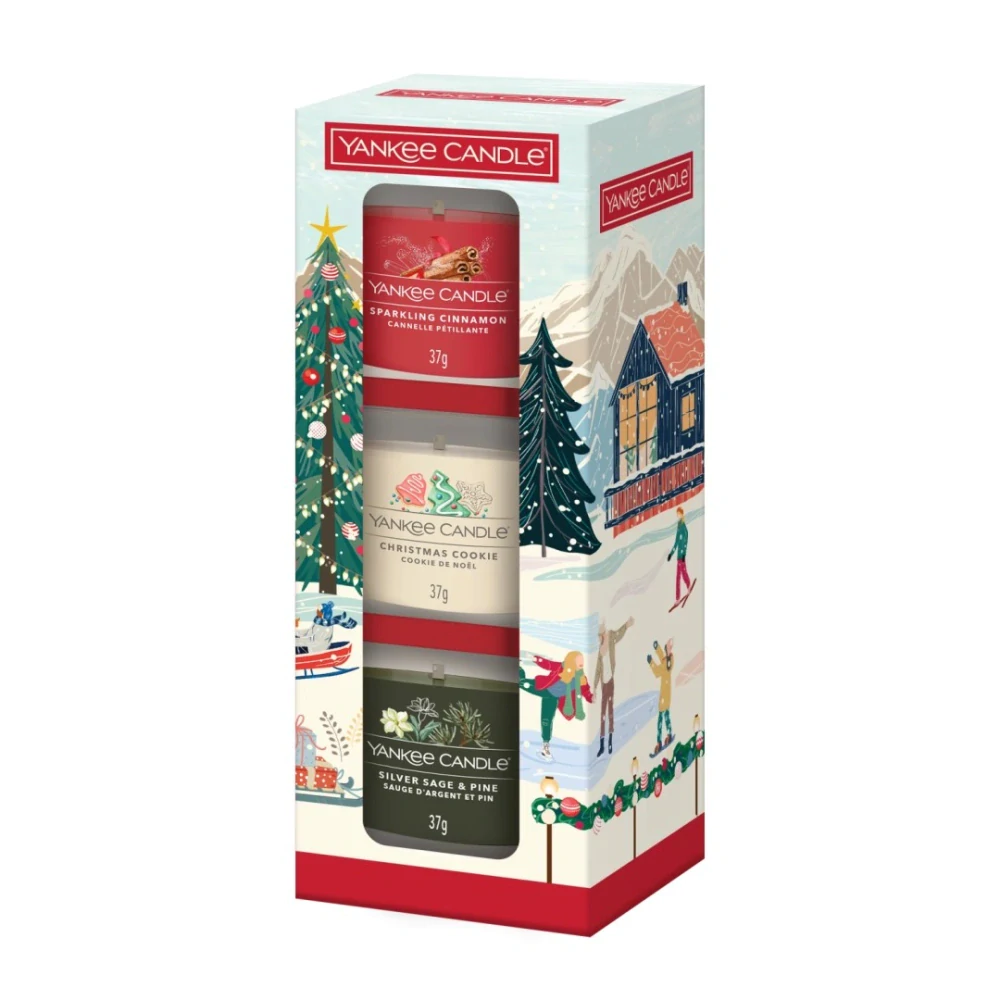 Vánoční set (3x votivní svíčka ve skle) Christmas