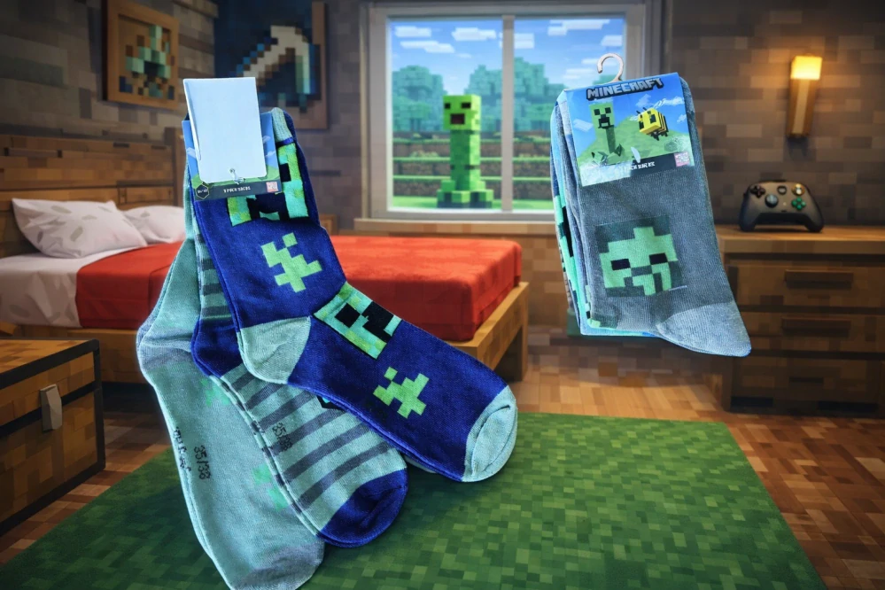PONOŽKY MINECRAFT BALENÍ 3 KUSY