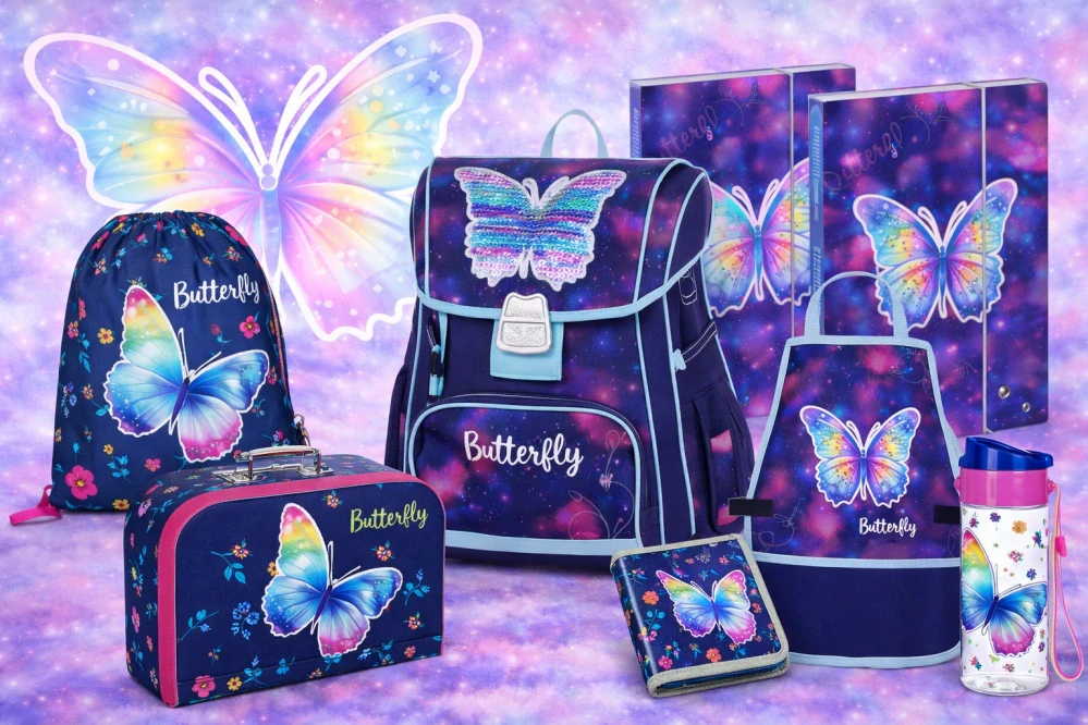OXYBAG ŠKOLNÍ SET 8KS PREMIUM Motýl