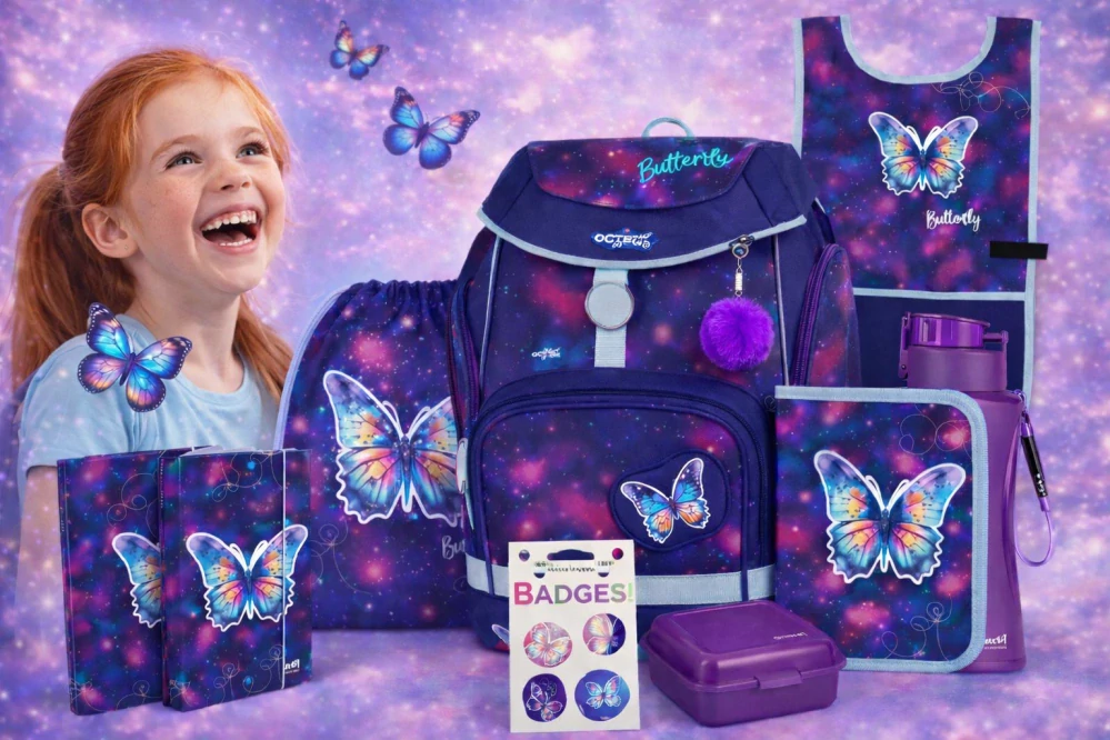 OXYBAG ŠKOLNÍ SET 9KS OXY Sherpy Motýl