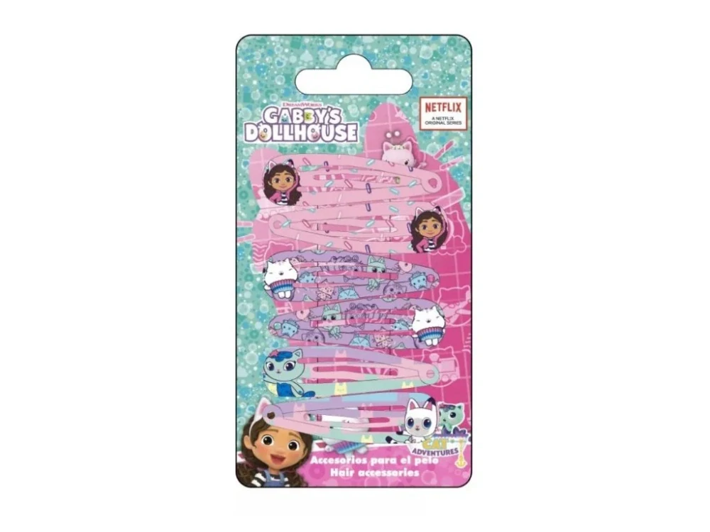Dívčí sponky - prolamovačky GÁBININ KOUZELNÝ DOMEK sada 6 kusů