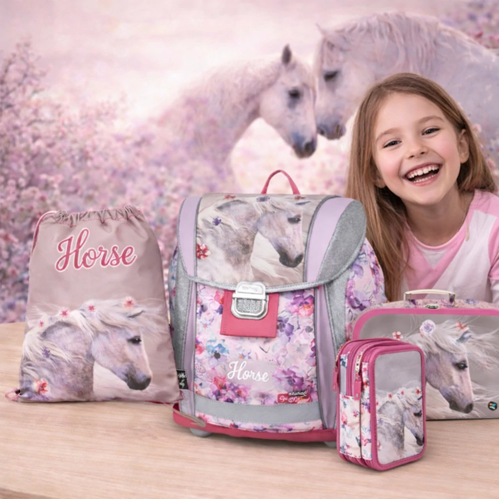 OXYBAG ŠKOLNÍ SET 4KS PREMIUM LIGHT kůň romantic