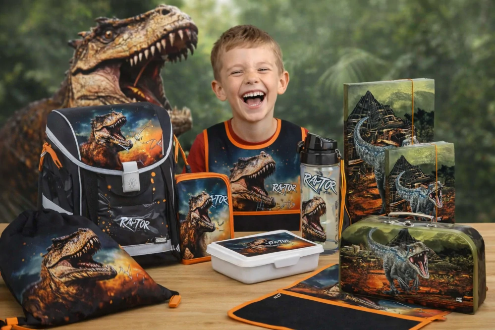 OXYBAG ŠKOLNÍ SET 9KS PREMIUM LIGHT Dino