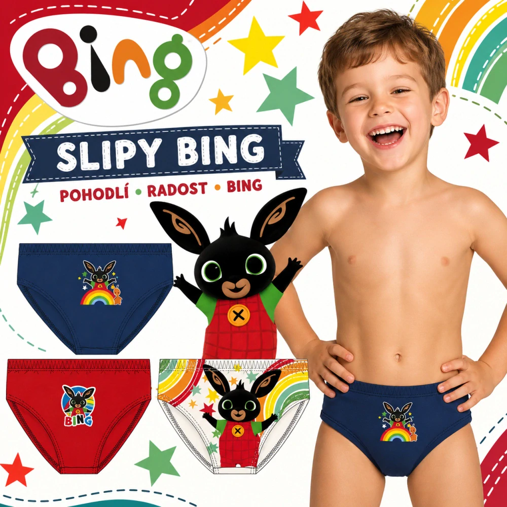 CHLAPECKÉ SLIPY ZAJÍČEK BING SADA 3 KUSY