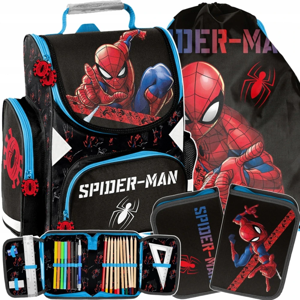 PASO ZVÝHODNĚNÁ ŠKOLNÍ SADA SPIDERMAN 3KS-aktovka,sáček,penál-vhodná pro prvňáčky