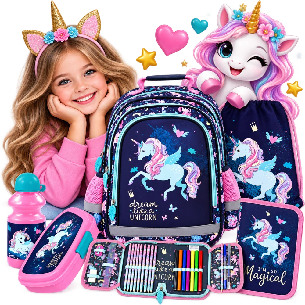 DERFORM ZVÝHODNĚNÁ ŠKOLNÍ SADA JEDNOROŽEC UNICORN 5Ks