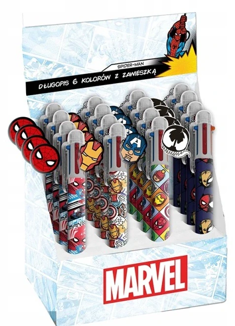 6-BAREVNÁ PROPISKA MARVEL SPIDERMAN S PŘÍVĚSKEM