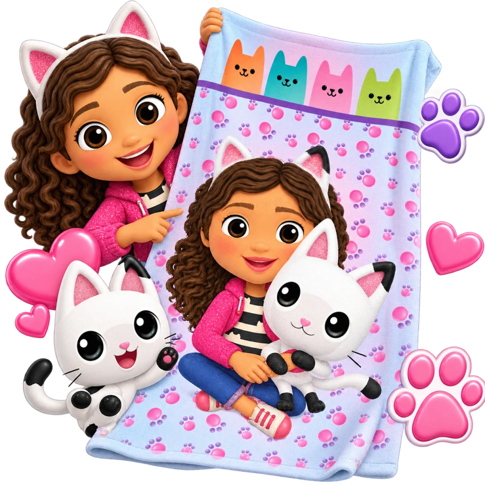 Osuška Gabbys Dollhouse 70x140 cm