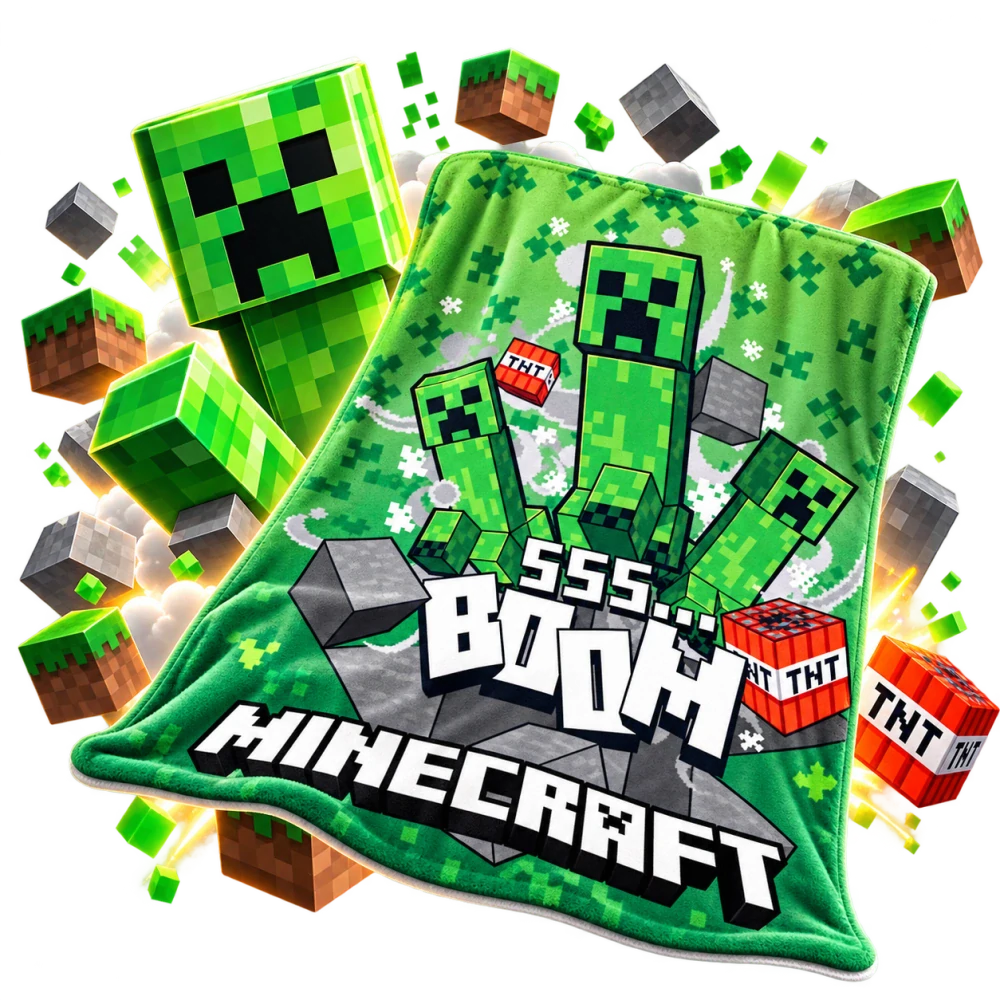 FLÍSOVÁ DEKA MINECRAFT