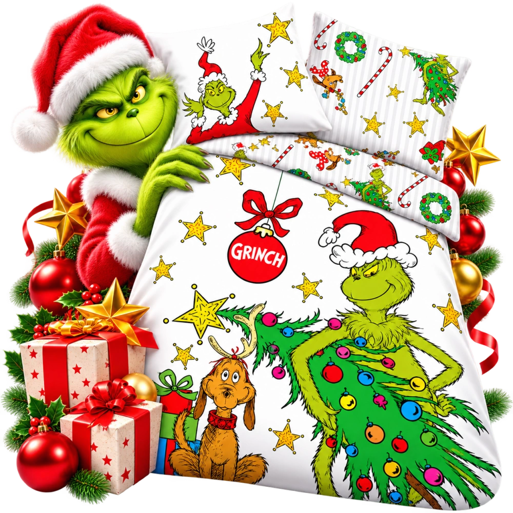 Povlečení Grinch Grinchmas 140x200, 70x90 cm