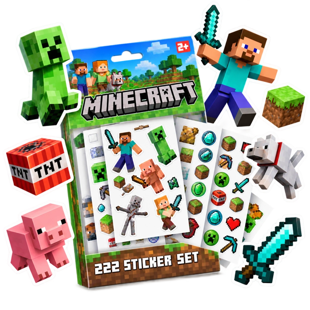 Minecraft set samolepek 200 ks