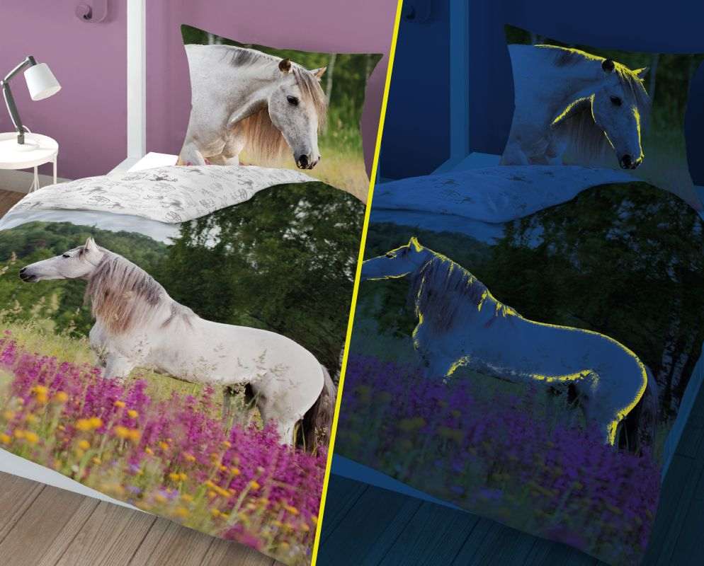 POVLEČENÍ Kůň na louce svítící > varianta DL-032312