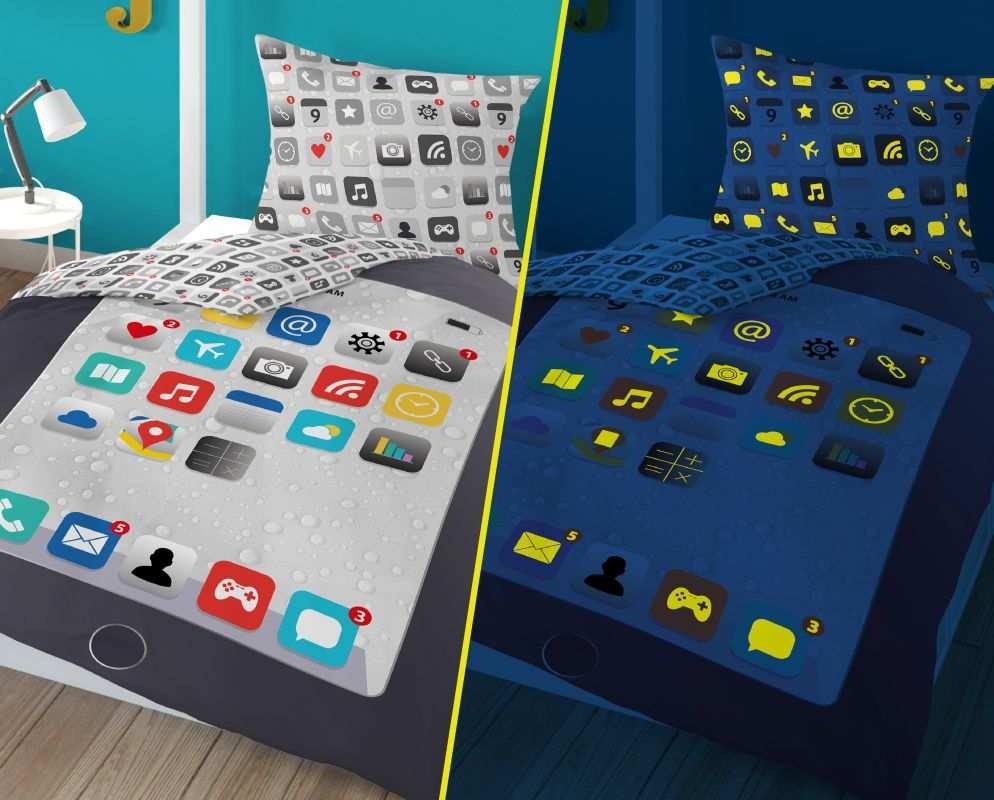 POVLEČENÍ Povlečení Telefon grey svítící 