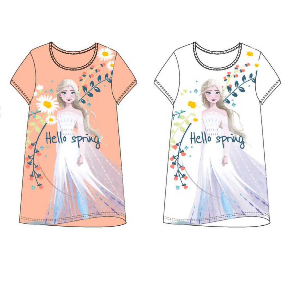 NOČNÍ KOŠILE ŠATY FROZEN LEDOVÉ KRÁLOVSTVÍ bílá