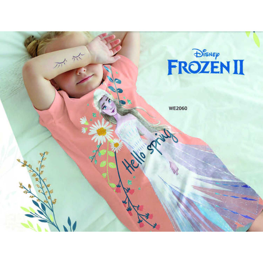 NOČNÍ KOŠILE ŠATY FROZEN LEDOVÉ KRÁLOVSTVÍ losos