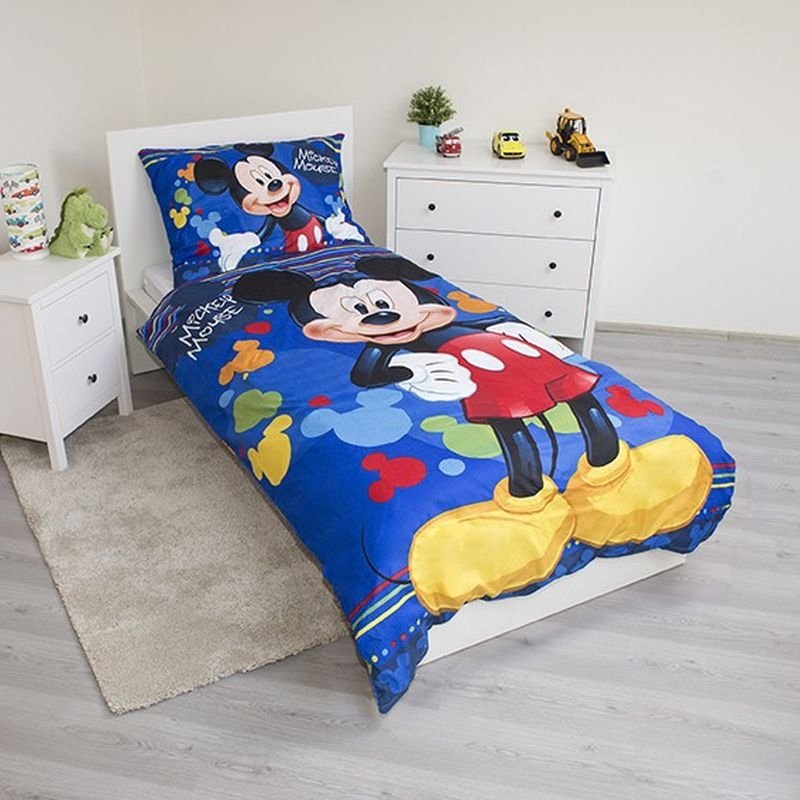 JERRY FABRICS Povlečení Mickey blue 03 micro 140/200, 70/90