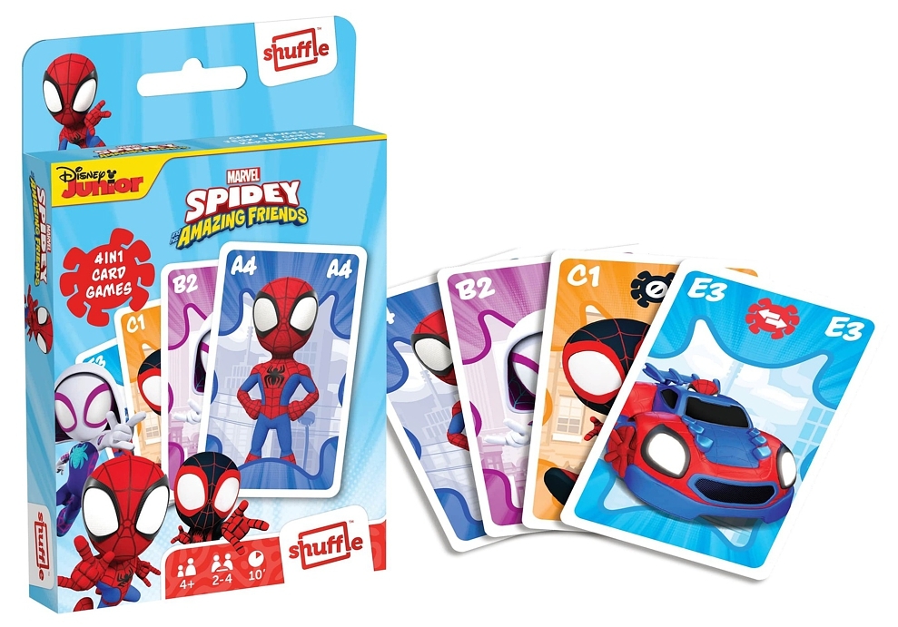 SHUFFLE KARTY MARVEL SPIDEY 4 V 1