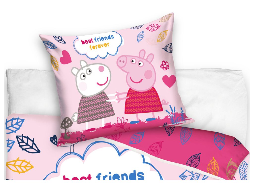 CARBOTEX DĚTSKÉ POVLEČENÍ PRASÁTKO PEPINA A SUZY BEST FRIENDS