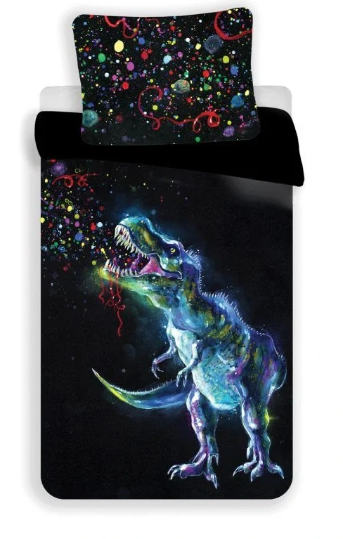 JERRY FABRICS Povlečení Dinosaur Black 140/200, 70/90