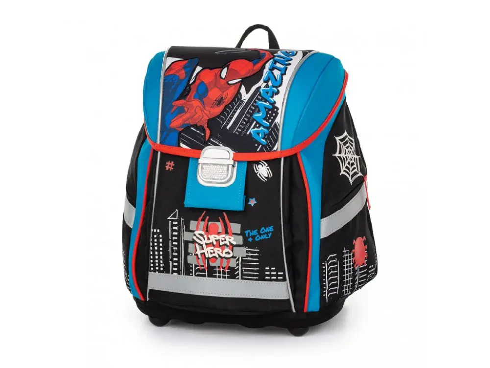 Školní sada set 7ks PREMIUM LIGHT Spiderman batoh, penál, sáček, box na sešity, box na svačinu, láhev, psací potřeby 