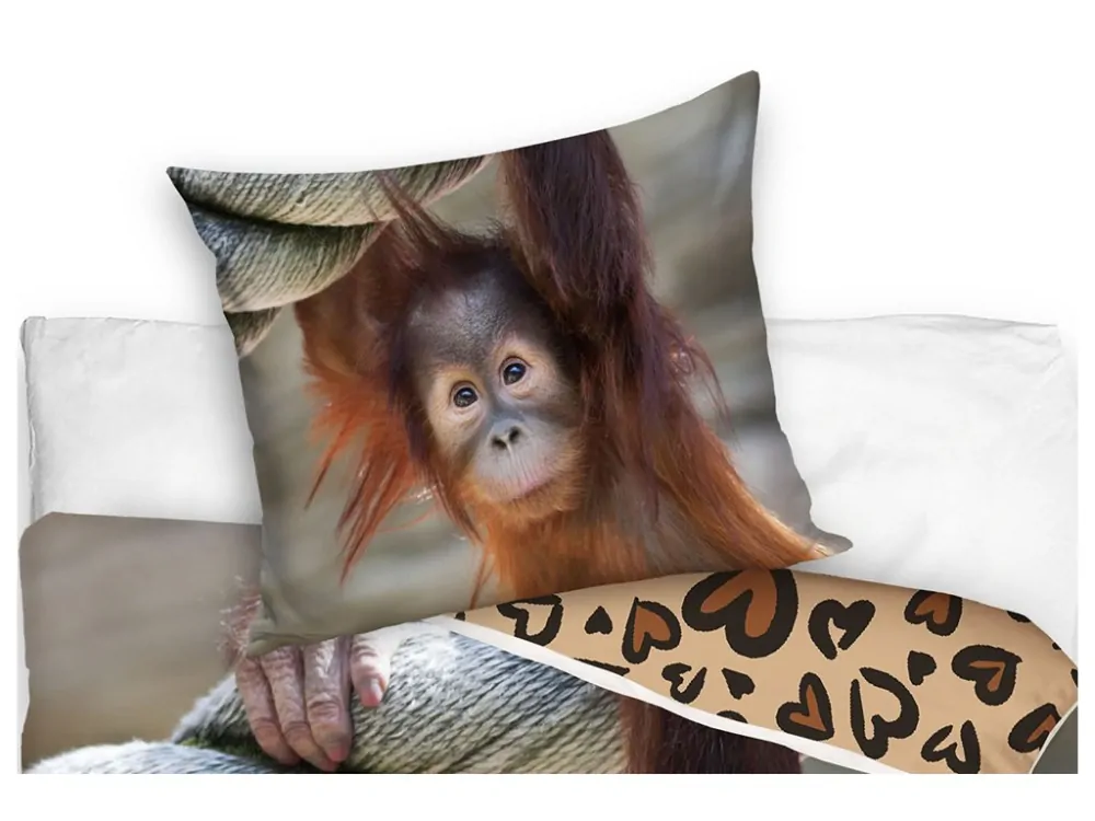 BAVLNĚNÉ POVLEČENÍ OPICE ORANGUTAN