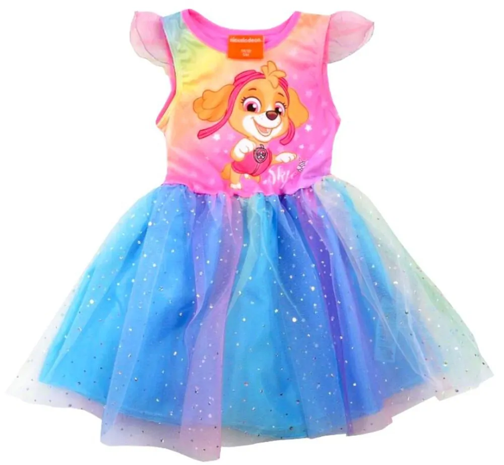Dívčí šaty s tylem Paw Patrol Skye