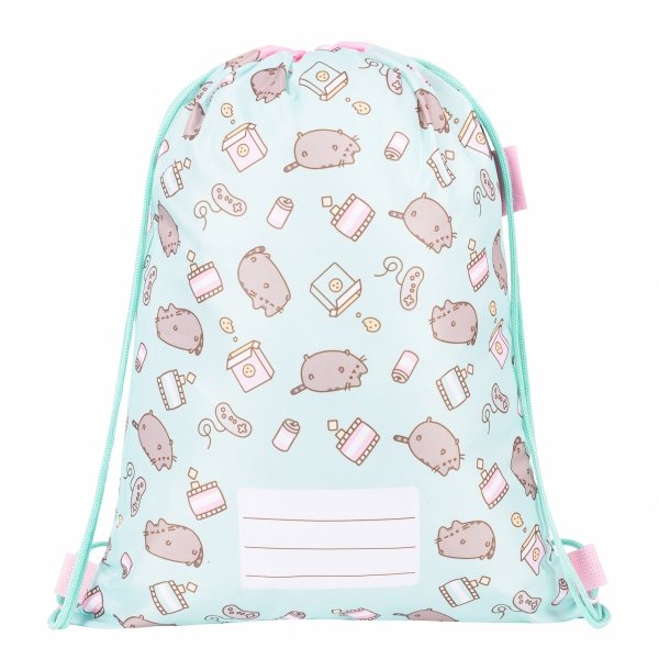 SÁČEK NA PŘEZŮVKY/BATŮŽEK PUSHEEN MINT, ROZMĚRY: 43 X 32 CM