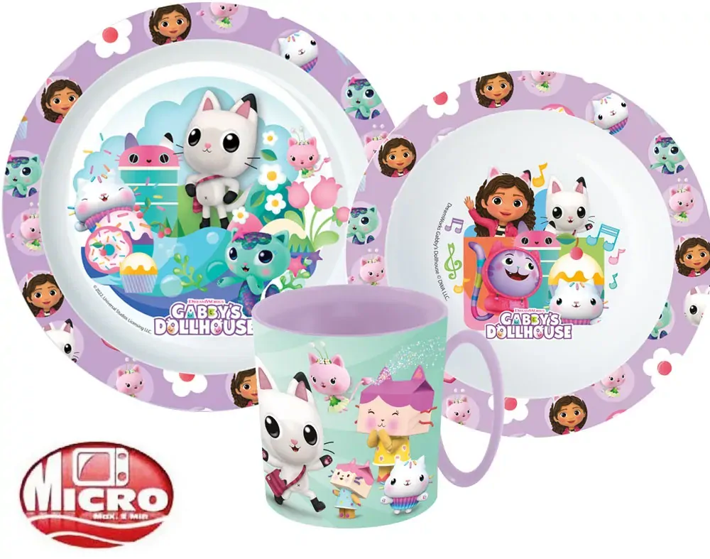 Jídelní sada s hrnkem Gabby´s Dollhouse