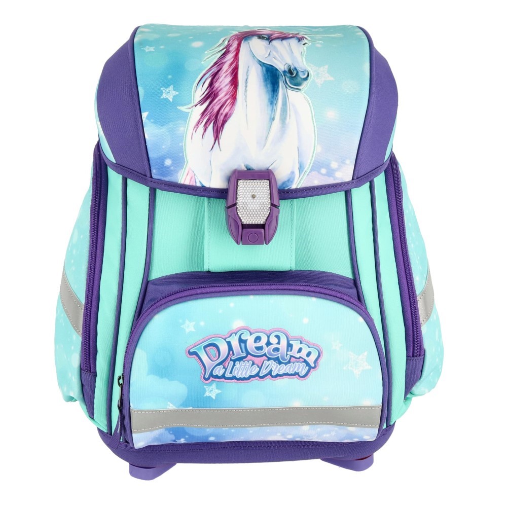 Školní batoh - 5-dílný set SMART 3D s LED osvětlením - Little Dream