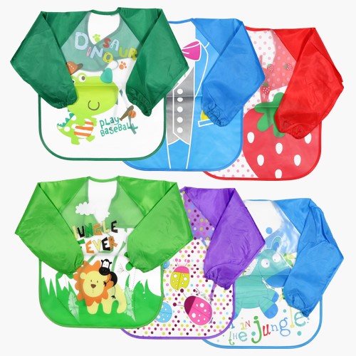 Dětská zástěra s rukávy pro děti od 2-4 let (mix designů)-balení 12KS 