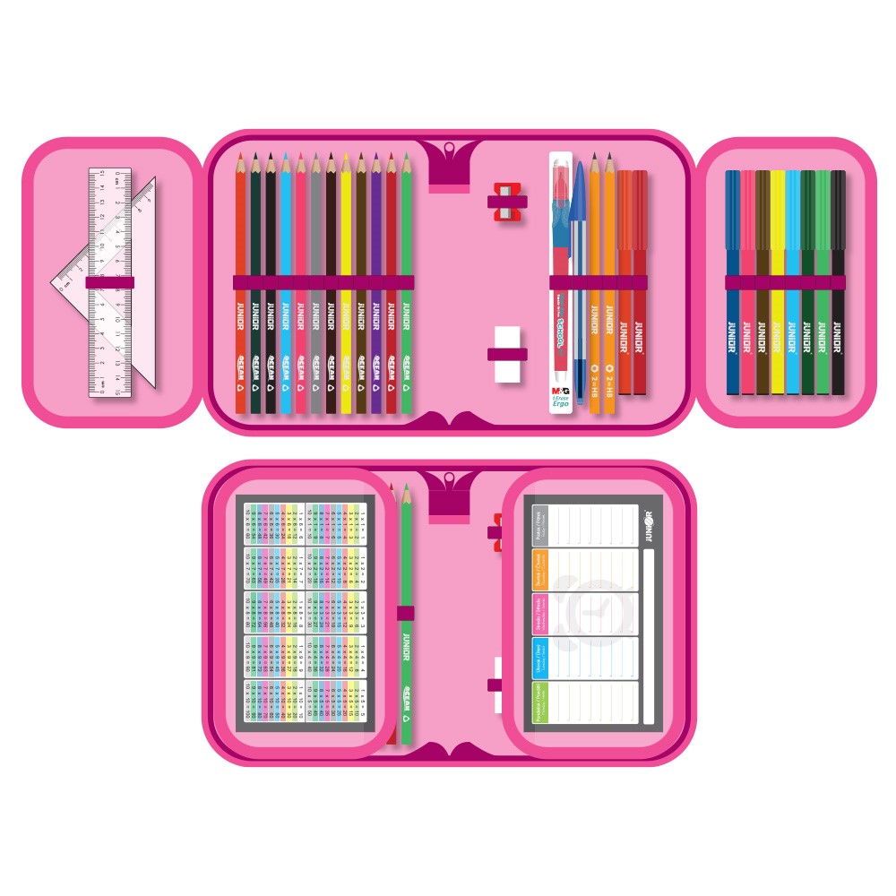 Penál plný - 1 patrový, 31 dílný JUNIOR S7 - Amelia