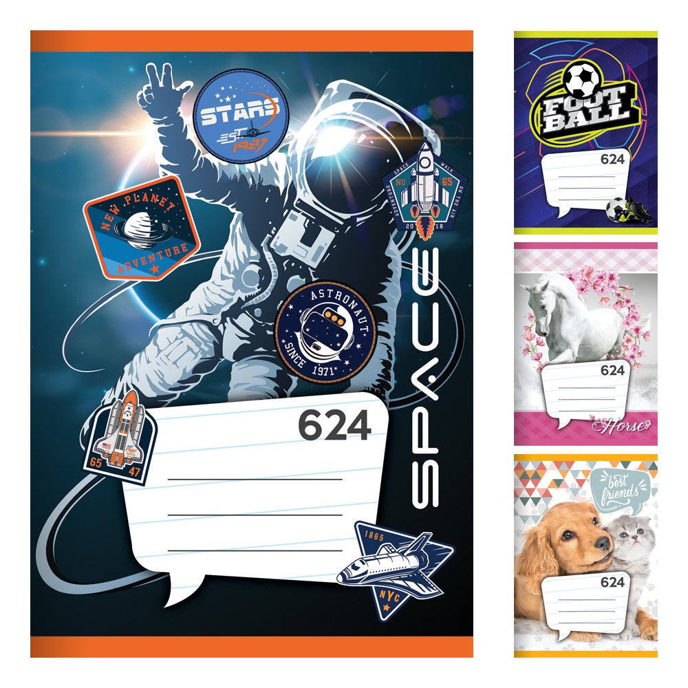 Sešit A6, 20 listový - linkovaný 624-balení 20 KS