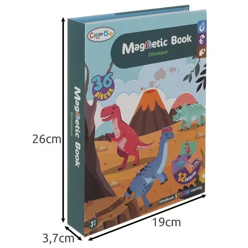 Kruzzel magnetické puzzle v knize dinosauři