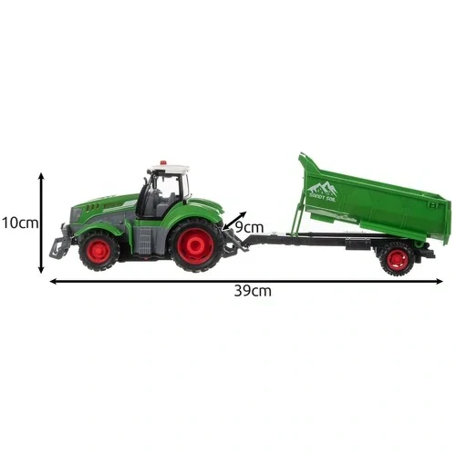 Kruzzel dálkově ovládaný traktor s přívěsem a světly