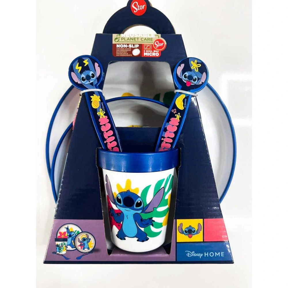 PROTISKLUZOVÁ JÍDELNÍ SADA LILO A STITCH 