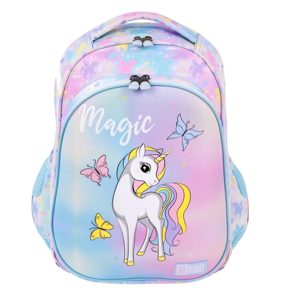 ŠKOLNÍ BATOH TŘÍDY I-IV, 2 PŘIHRÁDKY, MAJEWSKI, ST.RIGHT, MAGIC UNICORN 2024, HB-01