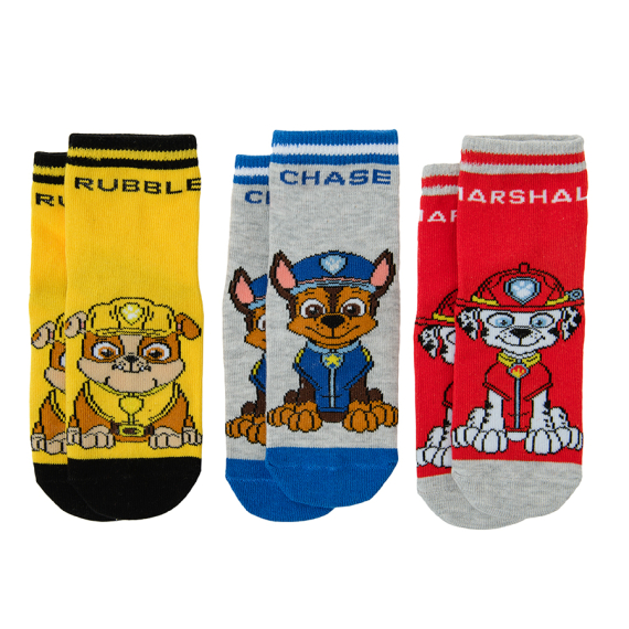 SADA 3 KS KOTNÍČKOVÉ PONOŽKY TLAPKOVÁ PATROLA